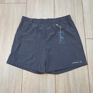 Properly Tied Pintail Shorts Boys YXL Charcoal Lined Performance Stretch NWT